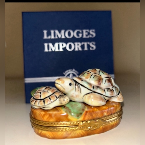 Limoges Turtle Family Porcelain Figurine Collectible 100% Auth… - Picture 3 of 14